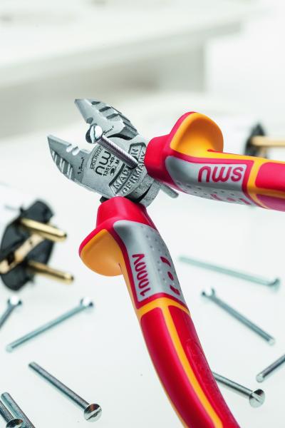 NWS VDE 160mm Abisolier-Seitenschneider 1,5/2,5qmm mit Bolzenschneide